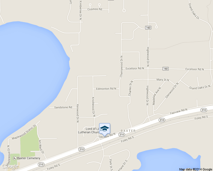 map of restaurants, bars, coffee shops, grocery stores, and more near 6190 Edmonton Road North in Baxter