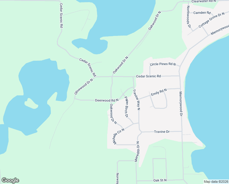 map of restaurants, bars, coffee shops, grocery stores, and more near 13904 Oakwood Drive North in Baxter