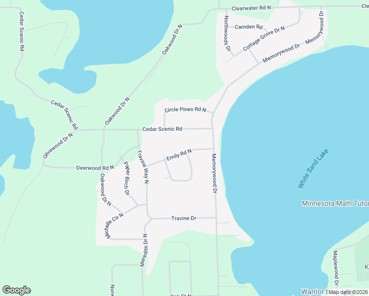 map of restaurants, bars, coffee shops, grocery stores, and more near 4845 Emily Road North in Baxter