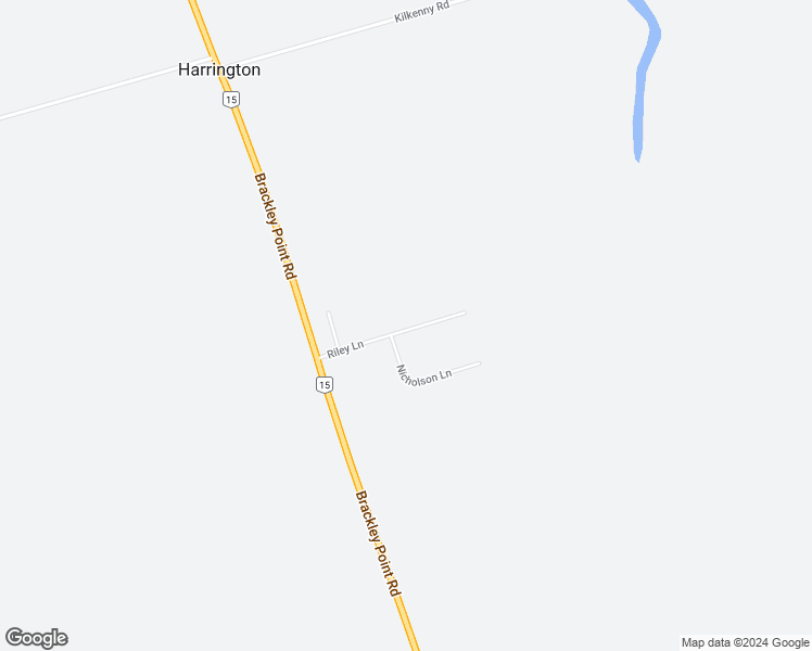 map of restaurants, bars, coffee shops, grocery stores, and more near 57 Riley Lane in Harrington