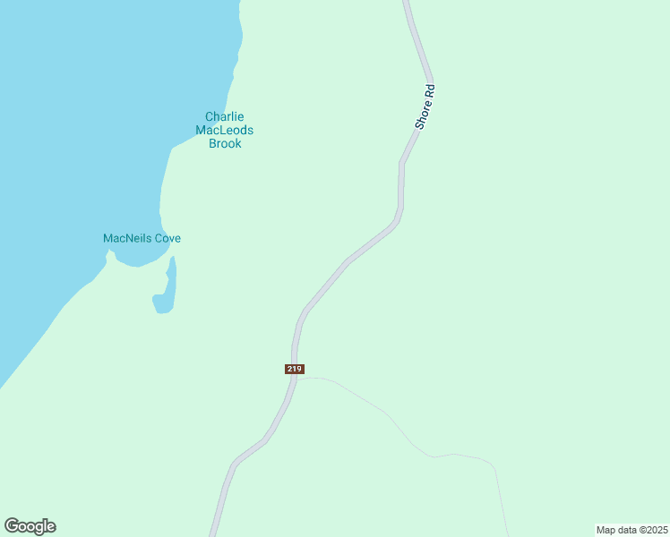 map of restaurants, bars, coffee shops, grocery stores, and more near 1639 Nova Scotia 219 in Margaree