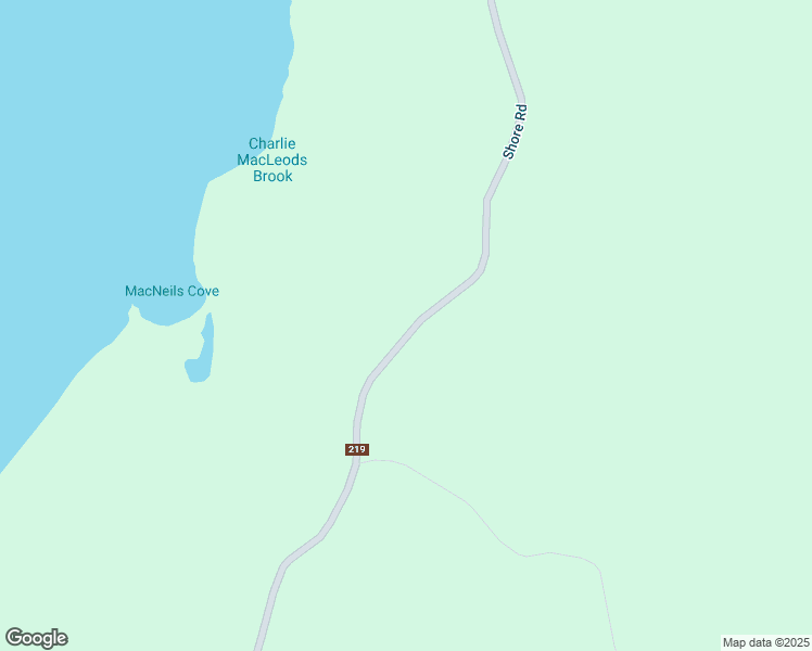 map of restaurants, bars, coffee shops, grocery stores, and more near 1639 Nova Scotia 219 in Margaree