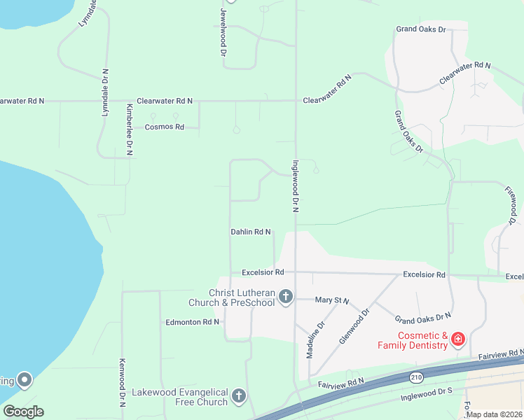 map of restaurants, bars, coffee shops, grocery stores, and more near 6355 Calcutta Road North in Baxter