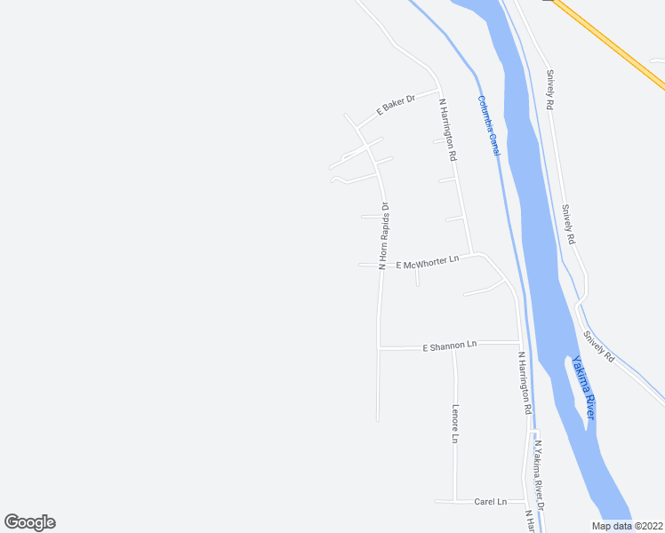 map of restaurants, bars, coffee shops, grocery stores, and more near 42003 East McWhorter Lane in Richland