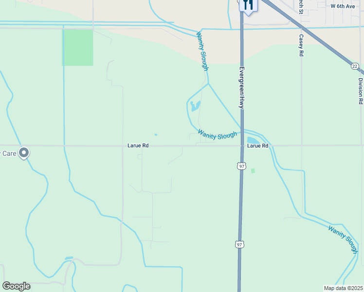 map of restaurants, bars, coffee shops, grocery stores, and more near 1377 Larue Road in Toppenish