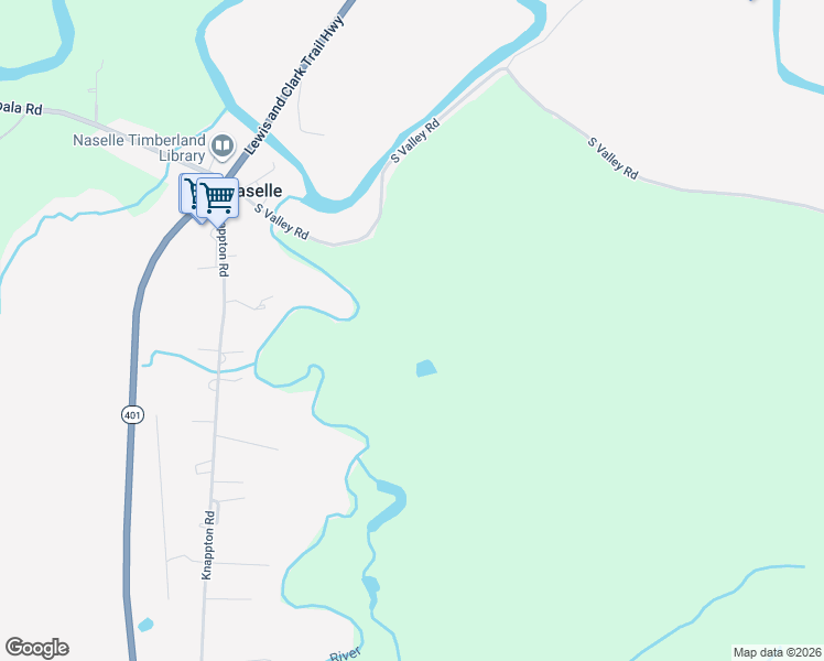 map of restaurants, bars, coffee shops, grocery stores, and more near 82 South Valley Road in Naselle