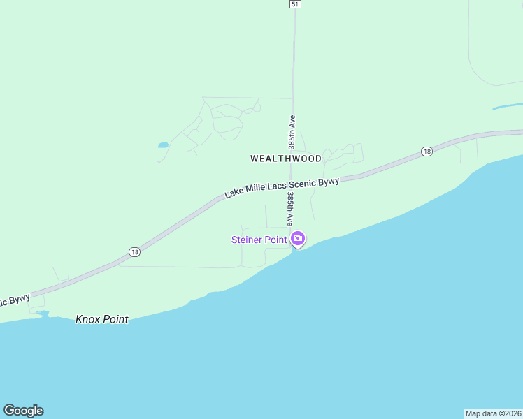 map of restaurants, bars, coffee shops, grocery stores, and more near 38602 241st Street in Aitkin