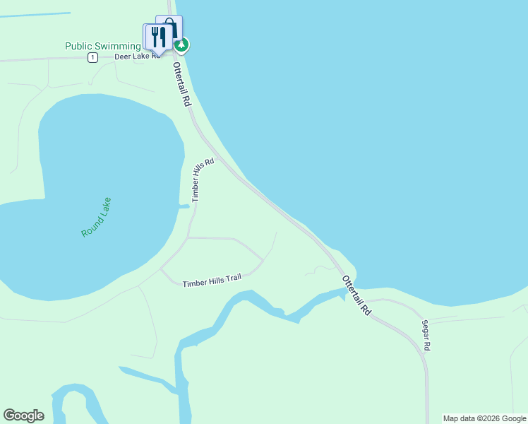 map of restaurants, bars, coffee shops, grocery stores, and more near 36032 County Highway 72 in Battle Lake
