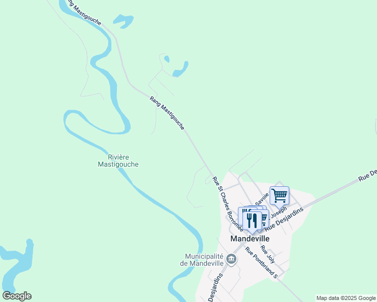 map of restaurants, bars, coffee shops, grocery stores, and more near 160 Rue Saint Charles Borromée in Mandeville
