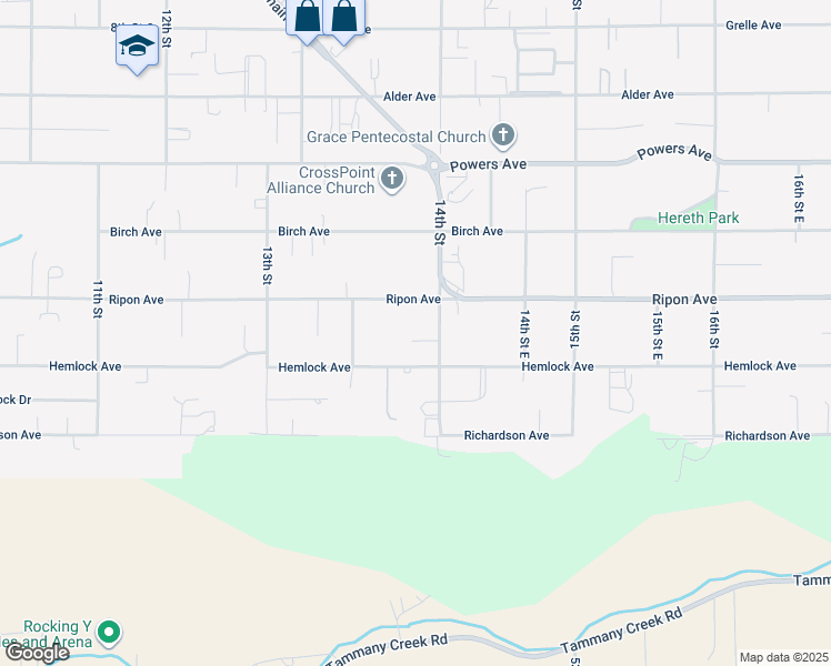 map of restaurants, bars, coffee shops, grocery stores, and more near 3812 14th Street in Lewiston
