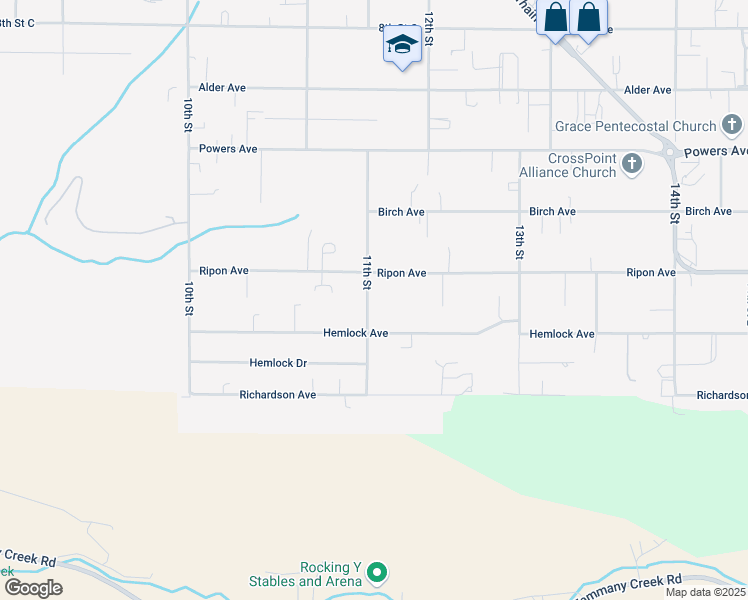 map of restaurants, bars, coffee shops, grocery stores, and more near 3809 11th Street in Lewiston