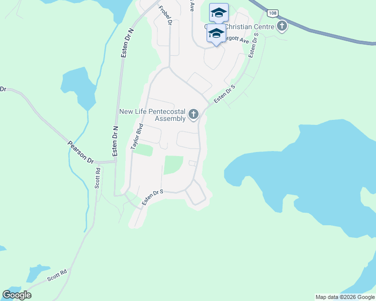map of restaurants, bars, coffee shops, grocery stores, and more near 66 Farrell Crescent in Elliot Lake