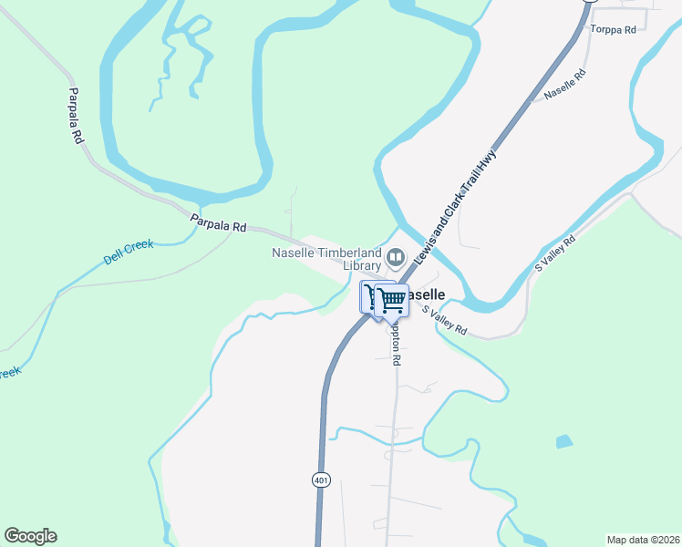 map of restaurants, bars, coffee shops, grocery stores, and more near 22 Parpala Road in Naselle