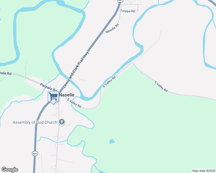 map of restaurants, bars, coffee shops, grocery stores, and more near 80 South Valley Road in Naselle