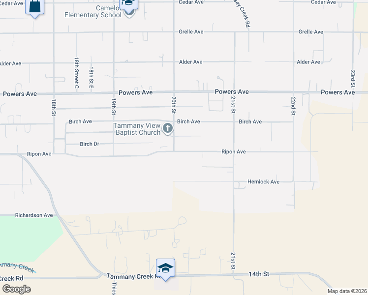 map of restaurants, bars, coffee shops, grocery stores, and more near 3733 20th Street in Lewiston