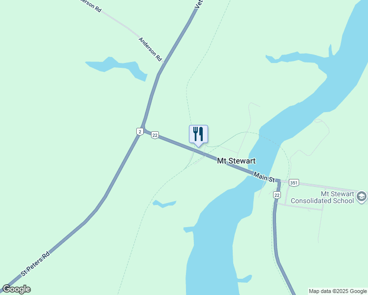 map of restaurants, bars, coffee shops, grocery stores, and more near 96 Main Street in Mount Stewart