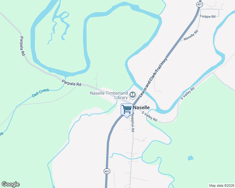 map of restaurants, bars, coffee shops, grocery stores, and more near 22 Parpala Road in Naselle