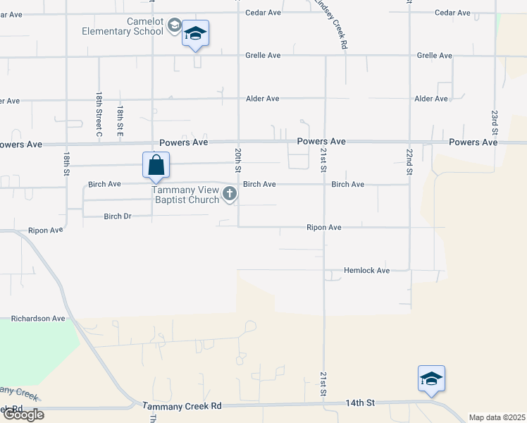 map of restaurants, bars, coffee shops, grocery stores, and more near 2014 Birch Drive in Lewiston