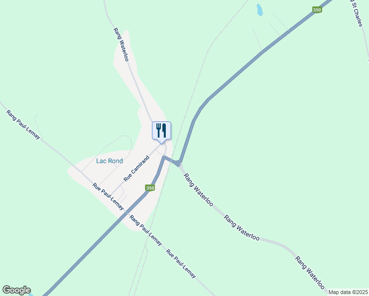 map of restaurants, bars, coffee shops, grocery stores, and more near Route Lupien in Mauricie