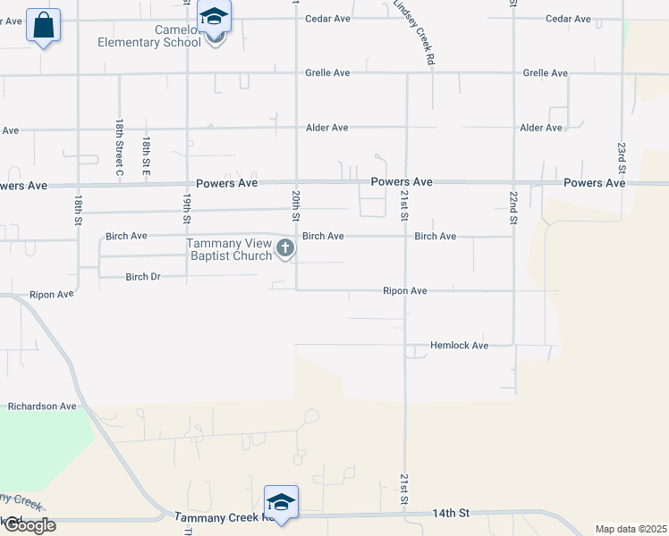 map of restaurants, bars, coffee shops, grocery stores, and more near 2014 Birch Drive in Lewiston