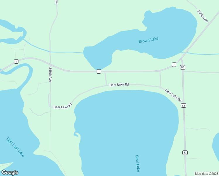 map of restaurants, bars, coffee shops, grocery stores, and more near 34442 Deer Lake Road in Battle Lake