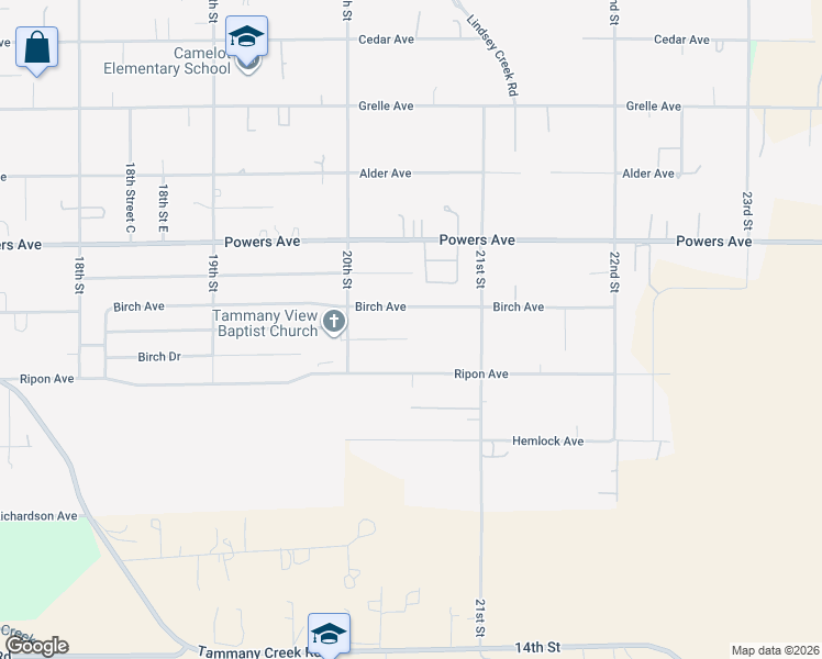 map of restaurants, bars, coffee shops, grocery stores, and more near 2014 Birch Drive in Lewiston