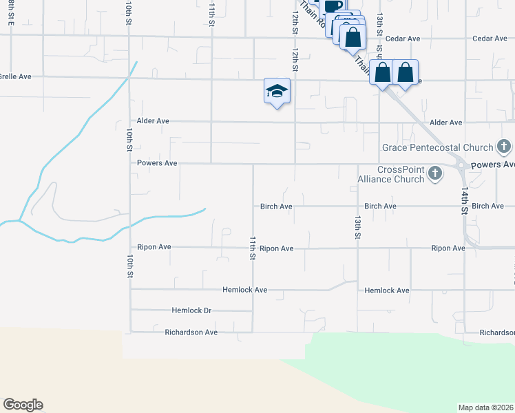 map of restaurants, bars, coffee shops, grocery stores, and more near 3715 11th Street in Lewiston