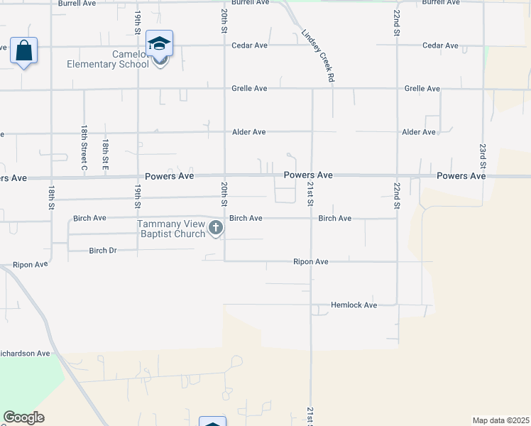 map of restaurants, bars, coffee shops, grocery stores, and more near 2015 Birch Avenue in Lewiston