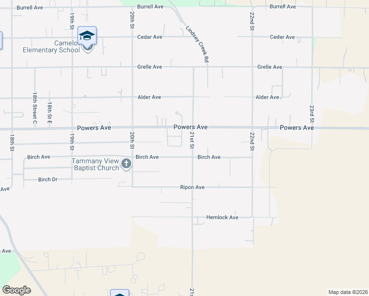 map of restaurants, bars, coffee shops, grocery stores, and more near 2034 Powers Avenue in Lewiston