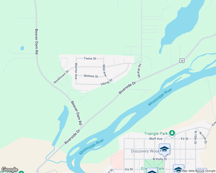map of restaurants, bars, coffee shops, grocery stores, and more near 9237 Viking Street in Brainerd