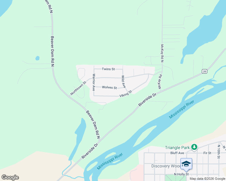 map of restaurants, bars, coffee shops, grocery stores, and more near 9190 Wolves Street in Brainerd