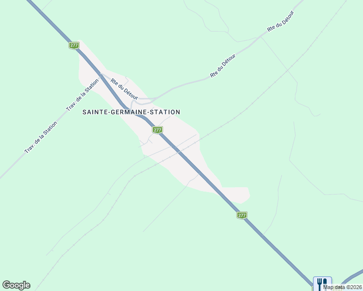 map of restaurants, bars, coffee shops, grocery stores, and more near 300 Rue Turcotte in Lac-Etchemin