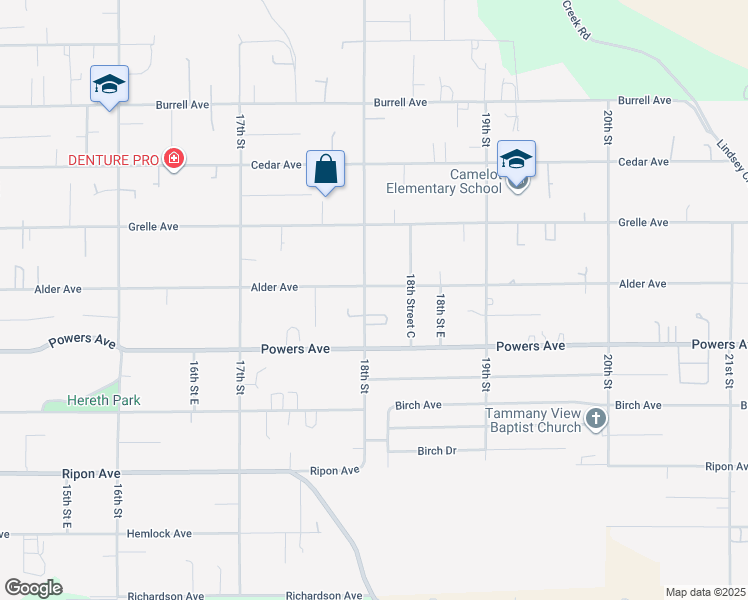 map of restaurants, bars, coffee shops, grocery stores, and more near 3625 18th Street in Lewiston