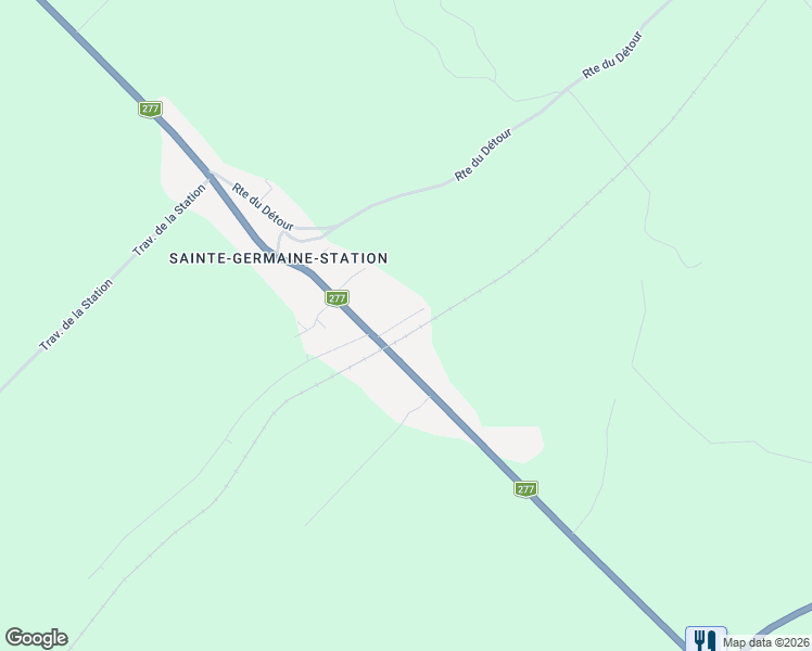 map of restaurants, bars, coffee shops, grocery stores, and more near 300 Rue Turcotte in Lac-Etchemin