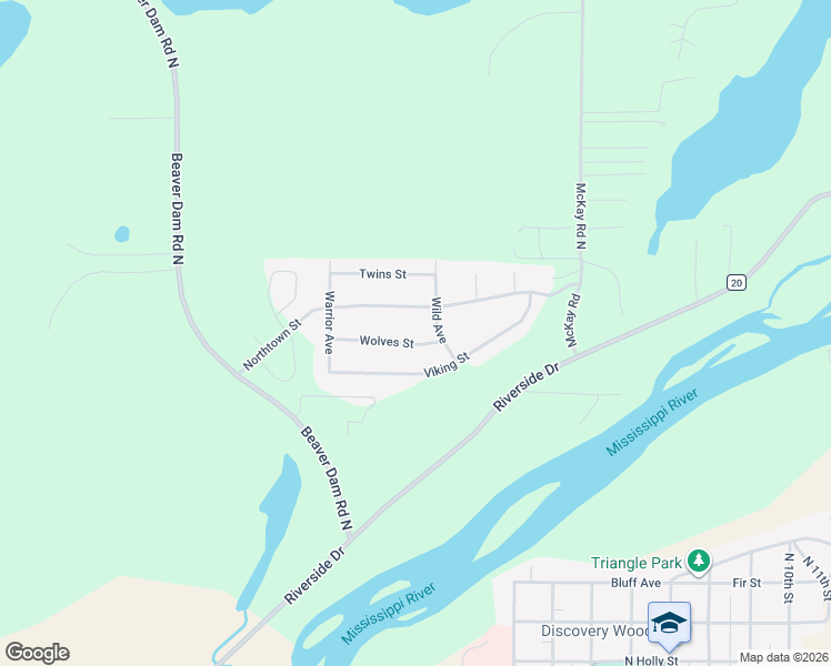 map of restaurants, bars, coffee shops, grocery stores, and more near 9190 Wolves Street in Brainerd