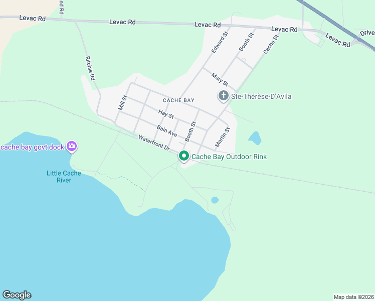 map of restaurants, bars, coffee shops, grocery stores, and more near 11 Waterfront Drive in West Nipissing