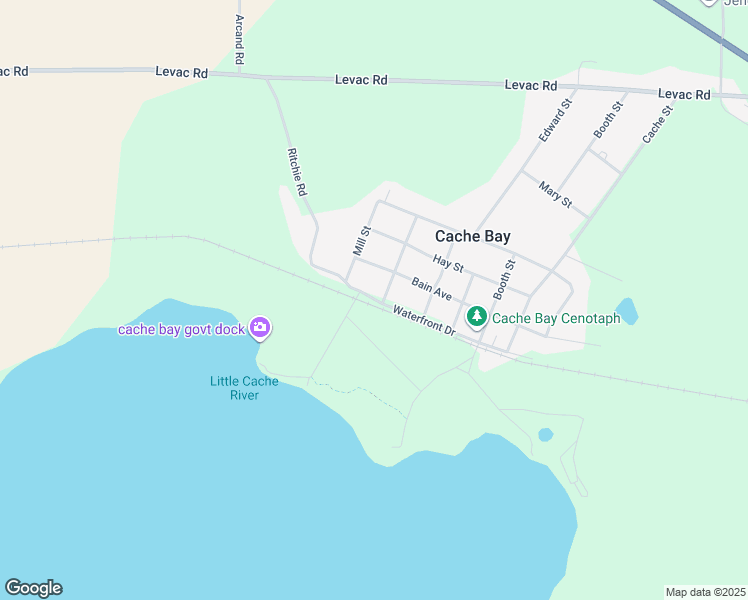 map of restaurants, bars, coffee shops, grocery stores, and more near 47 Waterfront Drive in West Nipissing