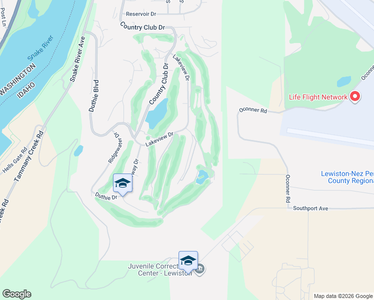 map of restaurants, bars, coffee shops, grocery stores, and more near 3954 Foothill Drive in Lewiston