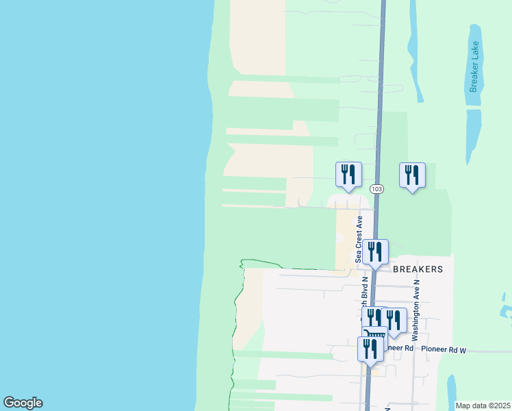 map of restaurants, bars, coffee shops, grocery stores, and more near 408 28th Street Northwest in Long Beach