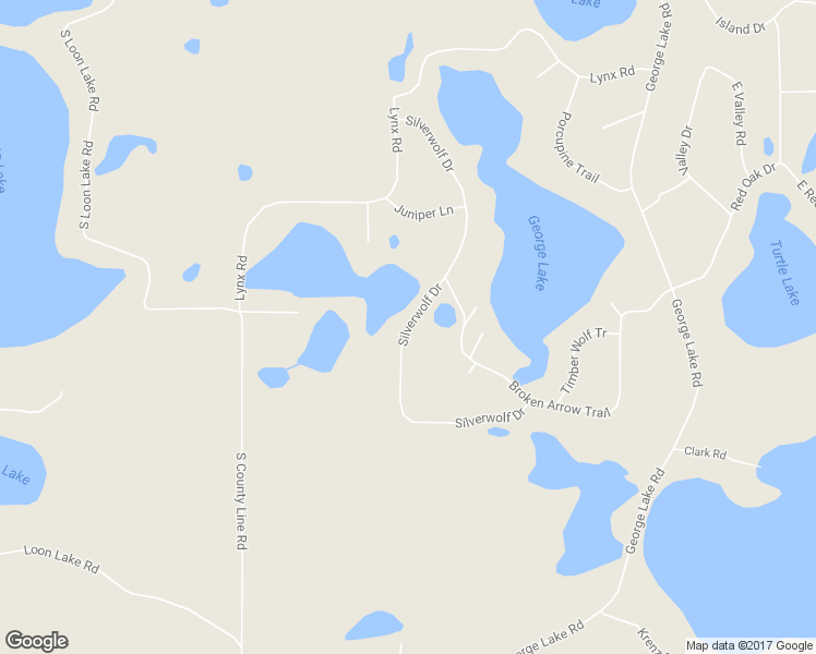 map of restaurants, bars, coffee shops, grocery stores, and more near 54755 Silverwolf Drive in Solon Springs