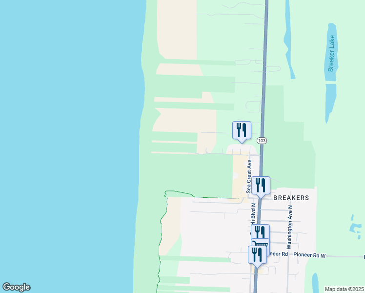 map of restaurants, bars, coffee shops, grocery stores, and more near 408 28th Street Northwest in Long Beach