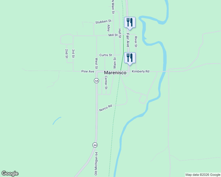 map of restaurants, bars, coffee shops, grocery stores, and more near 514 Presque Isle Street in Gogebic