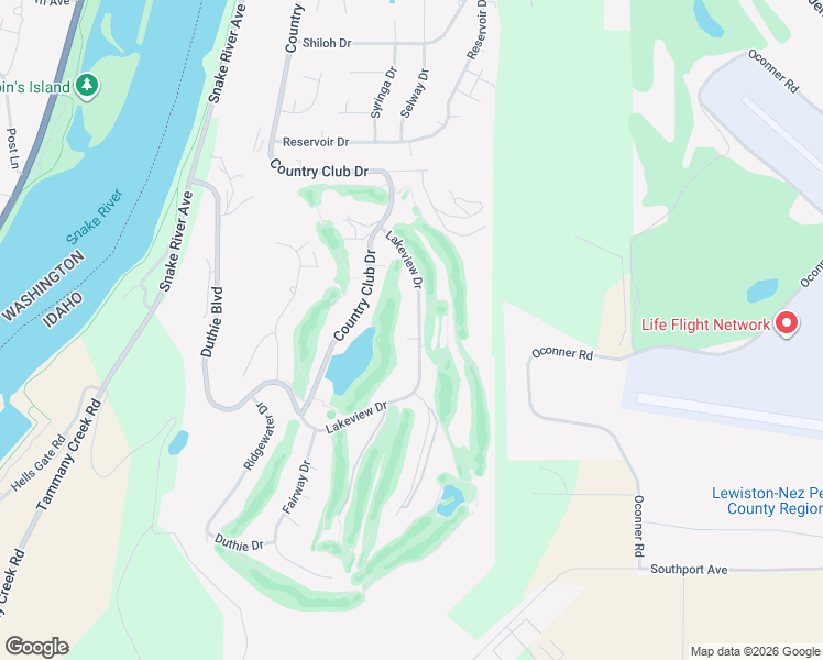 map of restaurants, bars, coffee shops, grocery stores, and more near 3885 Lakeview Drive in Lewiston