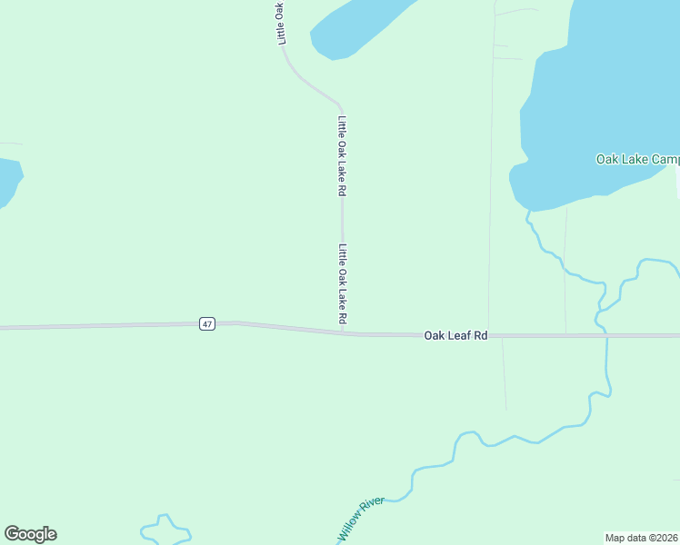 map of restaurants, bars, coffee shops, grocery stores, and more near 89076 Little Oak Lake Road in Kerrick