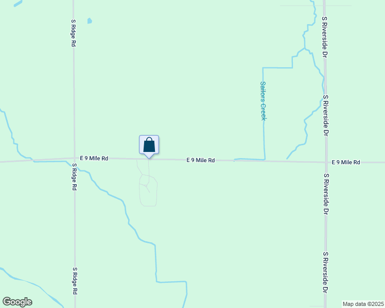 map of restaurants, bars, coffee shops, grocery stores, and more near 3467 East 9 Mile Road in Sault Ste. Marie