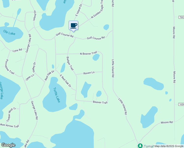 map of restaurants, bars, coffee shops, grocery stores, and more near 2305 Raven Lane in Barnes