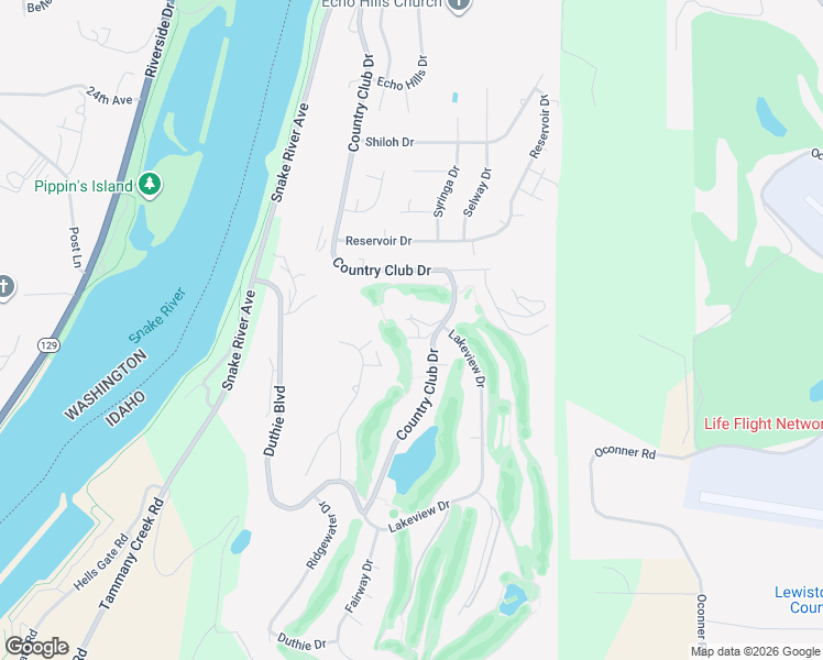 map of restaurants, bars, coffee shops, grocery stores, and more near 3810 Country Club Drive in Lewiston