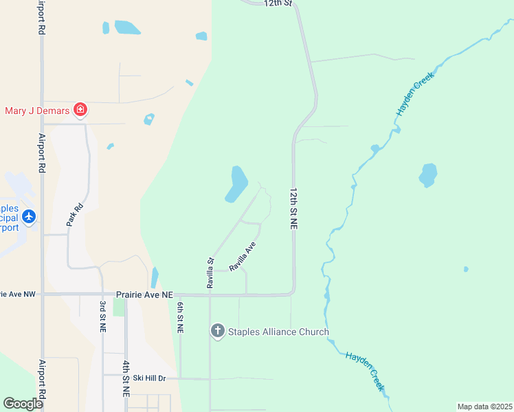 map of restaurants, bars, coffee shops, grocery stores, and more near 1702 8th Street Northeast in Staples