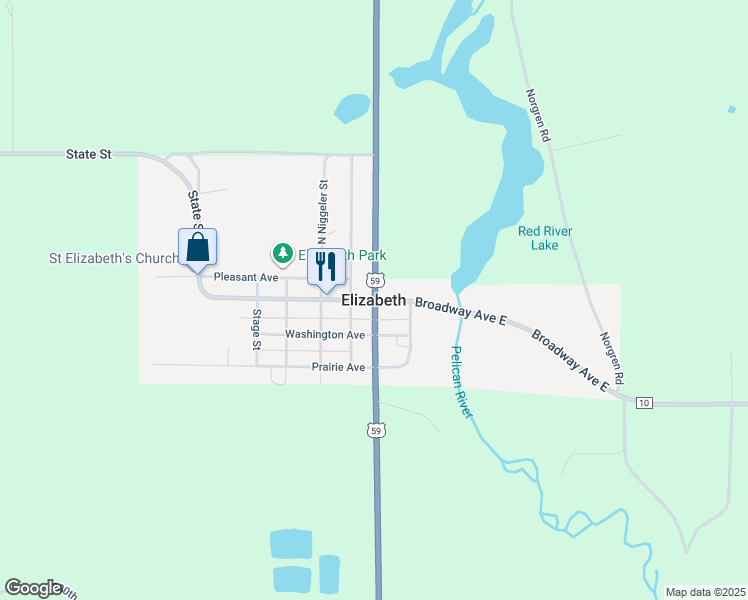 map of restaurants, bars, coffee shops, grocery stores, and more near in Elizabeth