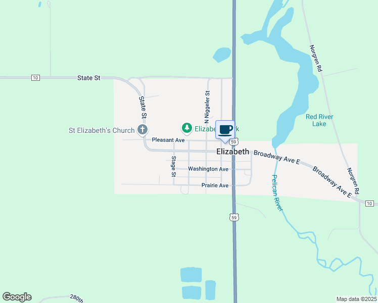 map of restaurants, bars, coffee shops, grocery stores, and more near Broadway Ave in Elizabeth